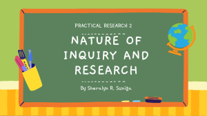 Quantitative Research: Inquiry & Research Nature