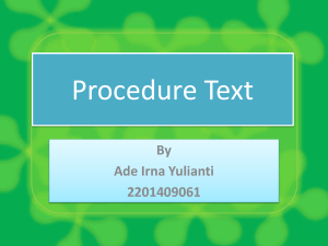 Procedure Text: Definition, Structure, and Examples