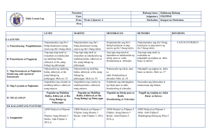 Filipino Grade 5 Daily Lesson Log: News, Editorials, Radio Scripts