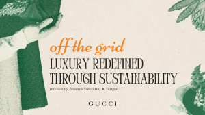 Gucci Off the Grid: Sustainable Luxury Presentation