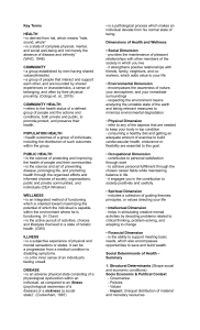 Health & Wellness Key Terms and Social Determinants