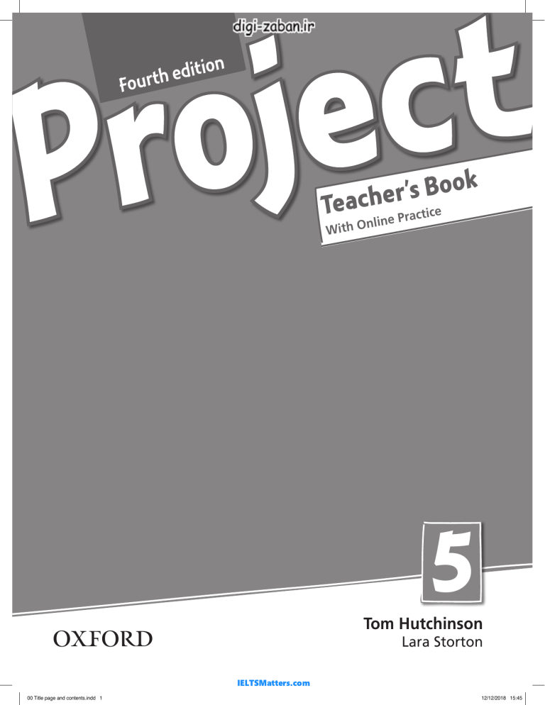 Project 5 Chapter Project 5 Teacher's Book: English Language Learning
