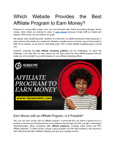 Best Affiliate Program: Earn Money with 7Search PPC