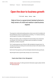 Help to Grow: Business Growth Program | Santander