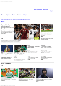 The Guardian Sport: News, Results, and Commentary