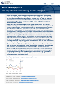 Commodity Market Outlook: 5 Key Themes for Next Year