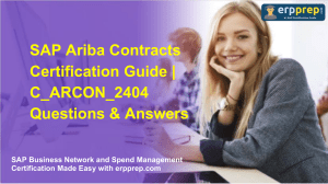 SAP Ariba Contracts C_ARCON_2404 Certification Guide