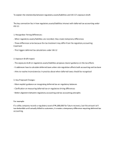 Regulatory Assets, Liabilities & IAS 12: Explained