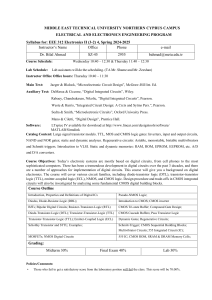 EEE 312 Electronics II Syllabus - METU NCC