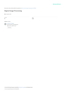 Digital Image Processing Book Chapter