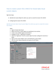 Create Custom VOs in BICCC for Oracle Sales Cloud