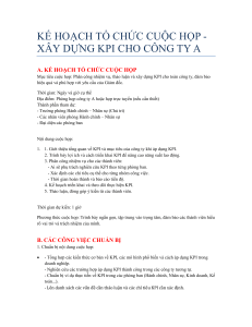 Pl&aacute;n stretnutia: Tvorba KPI pre spoločnosť A