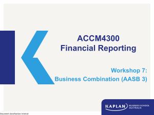 Business Combinations (AASB 3) - Financial Reporting