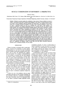 Muscle Coordination: A Biomechanics Perspective