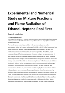 Ethanol-Heptane Pool Fires: Mixture Fractions & Flame Radiation