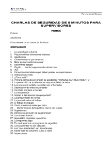 Charlas de Seguridad de 5 Minutos para Supervisores