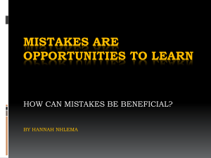 Benefits of Mistakes: Learning and Growth Presentation