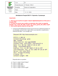 Atividade Redes de Computadores: Protocolo HTTP