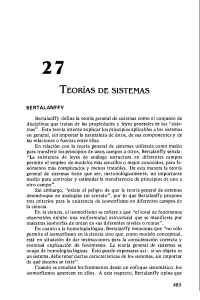 Teoría de Sistemas de Bertalanffy: Isomorfismo y Aplicaciones