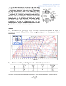 Diseño de Sistemas Energéticos: Refrigeración con R134a