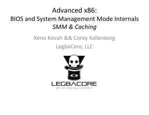 x86 BIOS & SMM Caching Internals