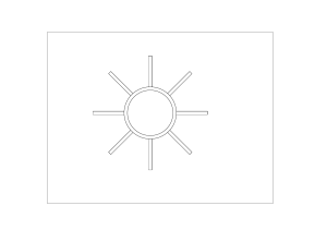 Sun Diagram: Circle with Radiating Lines