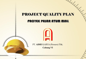 Rencana Mutu Proyek Pasar Atum Mall