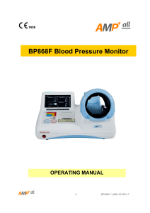 BP868F Blood Pressure Monitor Operating Manual