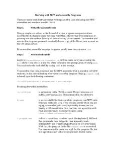 MIPS Assembly Programming Guide for CS230