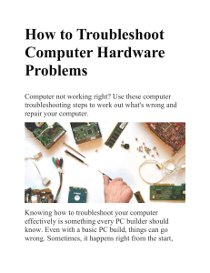 Computer Hardware Troubleshooting Guide