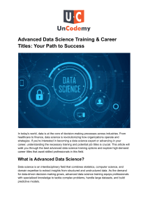 Advanced Data Science Training & Career Titles