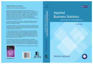 Applied Business Statistics: Methods & Excel Applications