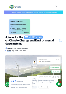 WFCCES 2025: Climate Change & Sustainability Conference