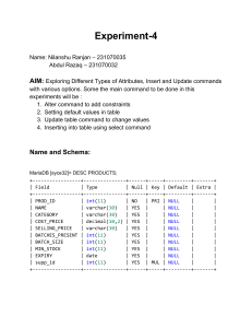 MariaDB SQL Commands Lab Experiment