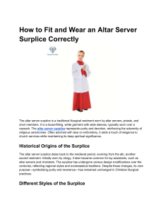 Altar Server Surplice: A Comprehensive Guide