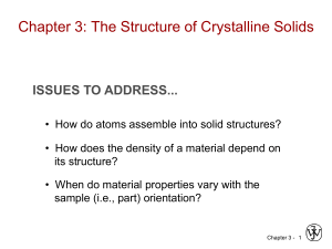 Crystalline Solids: Structure, Density, and Properties