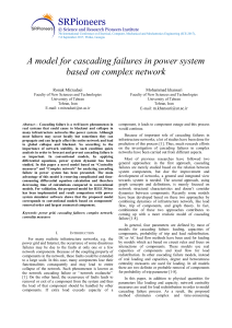 Cascading Failures in Power Systems: A Complex Network Model