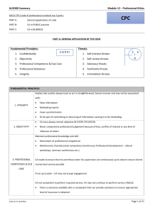 AUD300 Ethics Summary: SAICA CPC Guide