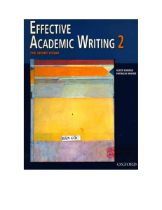 Effective Academic Writing 2: The Short Essay