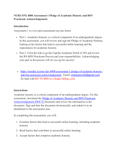 NURS FPX 4000 Assessment 1: Academic Honesty & Practicum