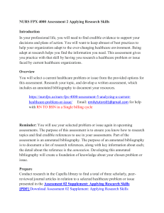 NURS FPX 4000 Assessment 2: Research Skills