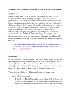 Holistic Nursing Care: Pathophysiology, Pharmacology, Assessment