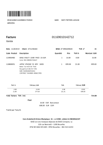 Facture BASE : USIM, iPhone 5S - Détails et TVA