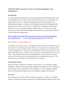 NURS FPX 4005 Assessment 2: Interdisciplinary Issue