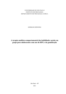 Terapia Comportamental, RPG e Adolescentes: Dissertação de Mestrado