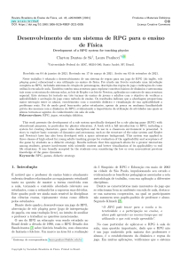 RPG para Ensino de Física: Desenvolvimento e Aplicação