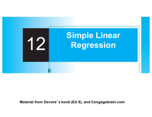 Simple Linear Regression: Model & Estimation