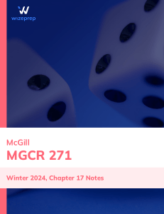 MGCR 271 Multiple Regression Notes - McGill