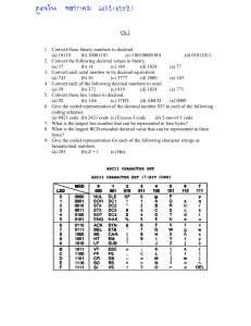 Number System Conversions & Coding Worksheet