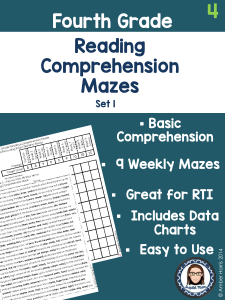 4th Grade Reading Comprehension Mazes - Set 1